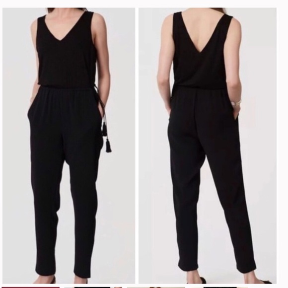 black tie waist jumpsuit